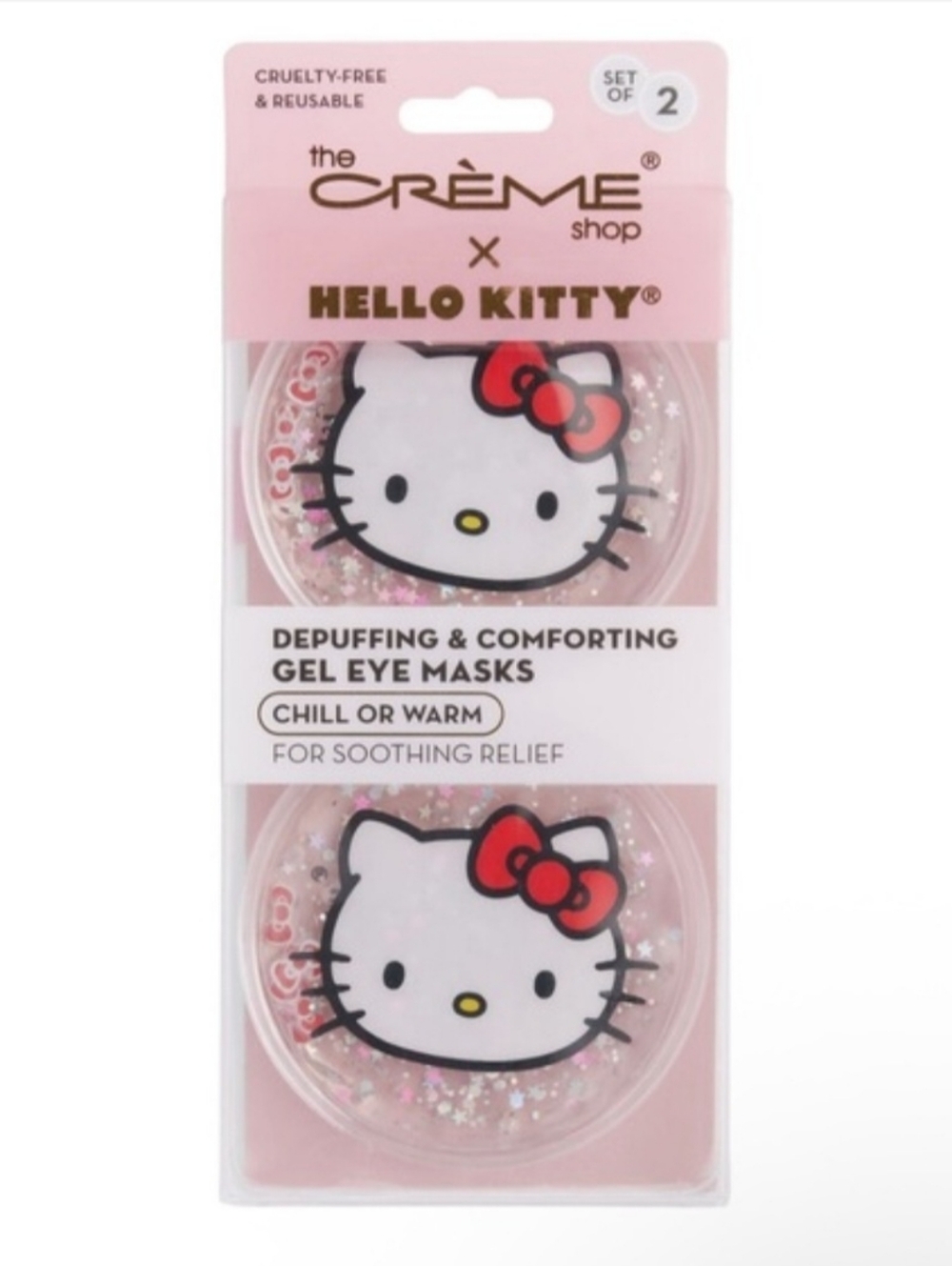 THE CREME SHOP X HELLO KITTY Gel Eye Masks Reusable NEW